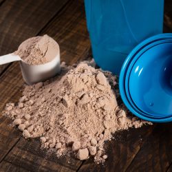 whey protein with shaker